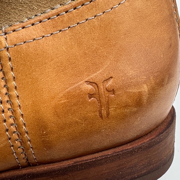 Frye Jamie Zip up Bootie ankle boots in brown tan leather and suede size 7.5 - Picture 14 of 14